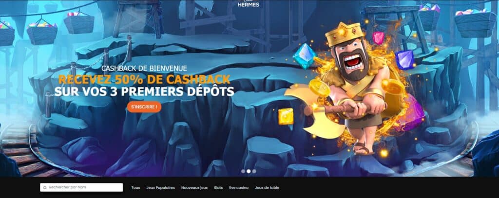 Offres cashback VIP Hermes Casino