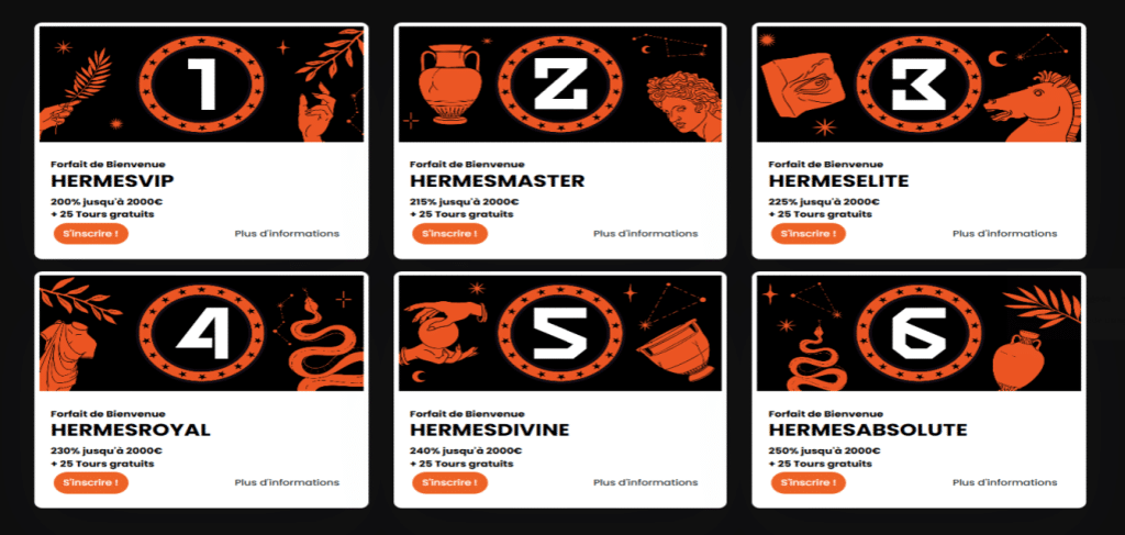 Promotions VIP Hermes Casino