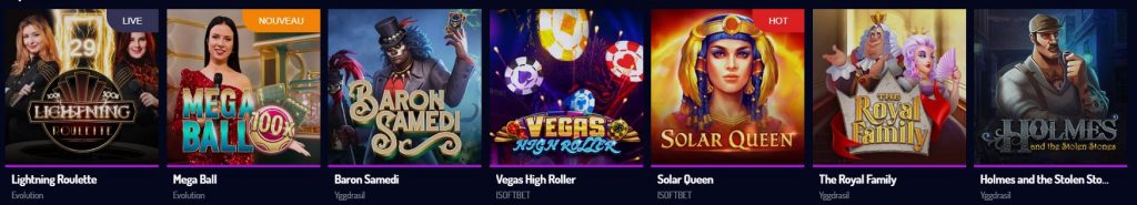 Jeux populaires Lucky8 casino