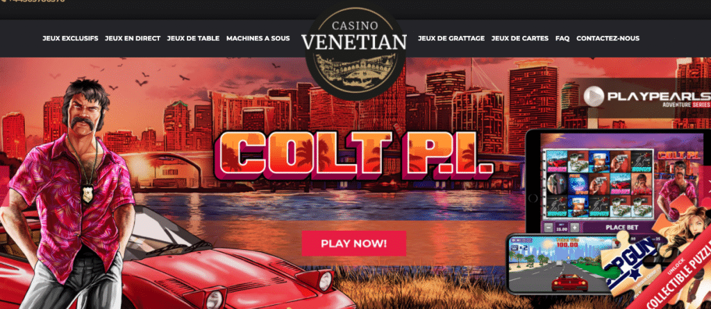 jeu Colt sur casino venetian