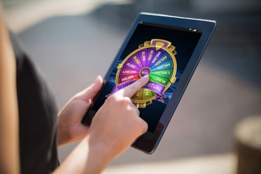 roue de la fortune sur tablette