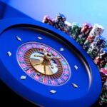 roulette et piles de jetons