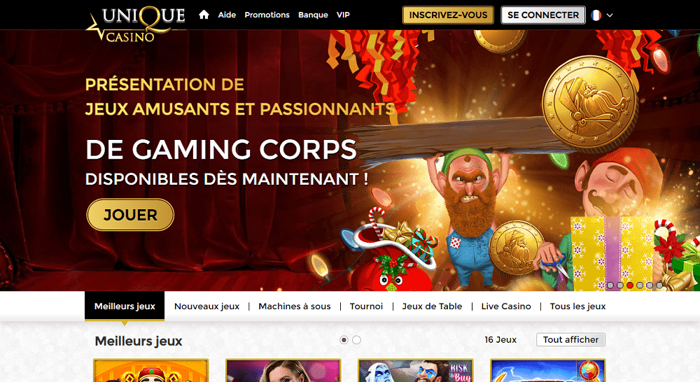 Unique Casino les 4 machines à sous les plus populaires