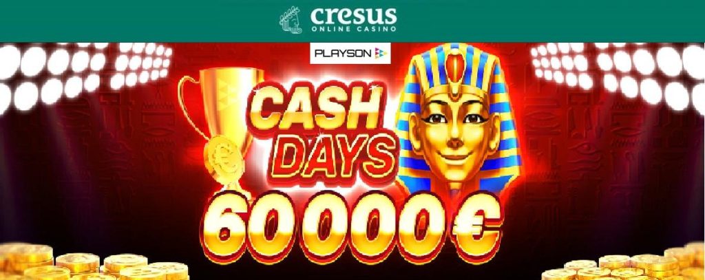 Cresus Casino et Playson pour la promotion October Cashdays