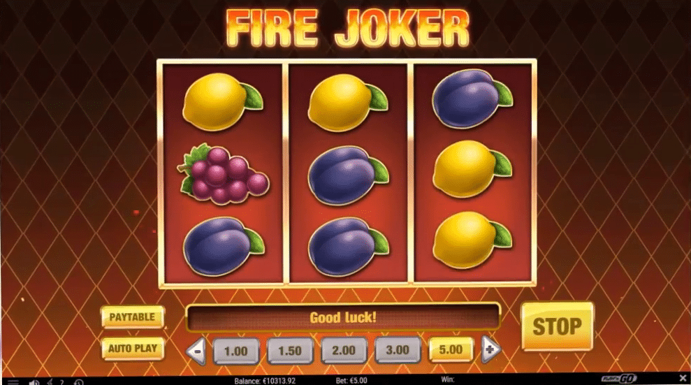 caracteristiques Fire Joker