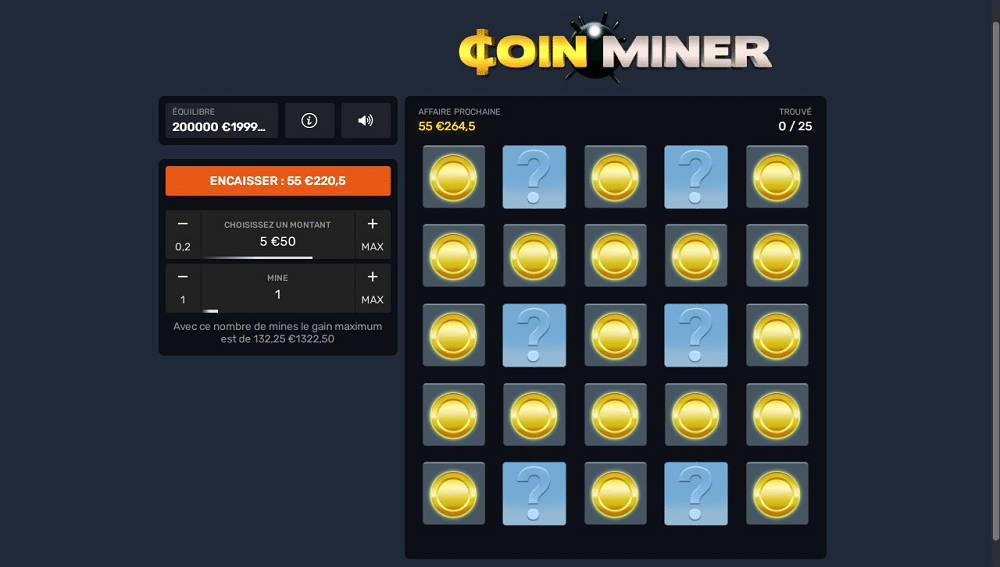 encaisser sur Coin Miner