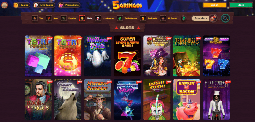 5Gringos Casino slots