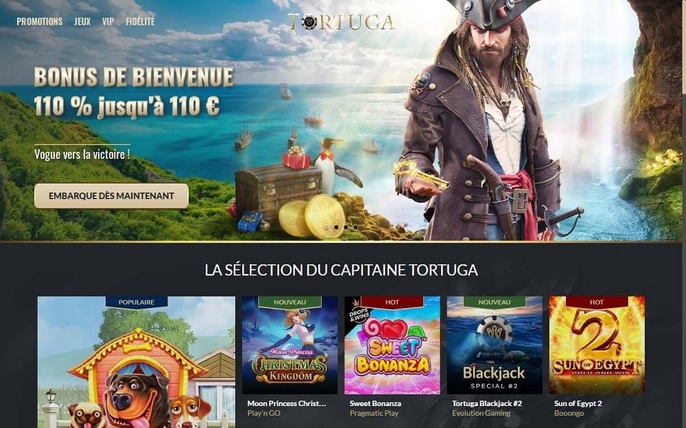 Tortuga Casino interface