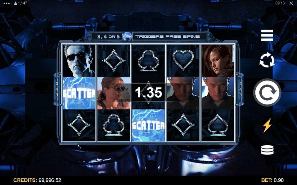 Terminator 2 Online Slot fonctionnalites