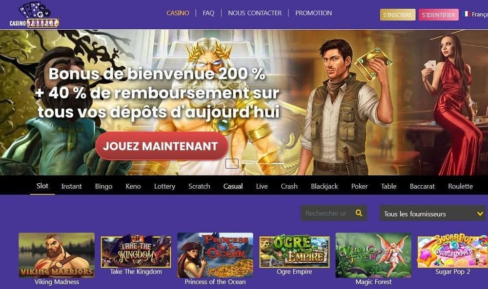 bonus bienvenue Casino Purple