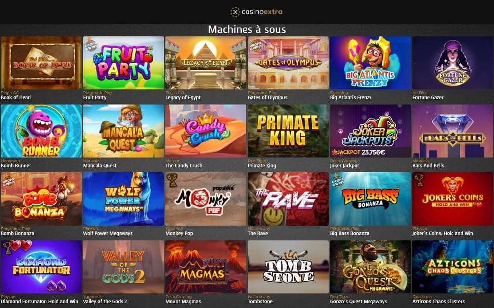 meilleures machines à sous Casino Extra