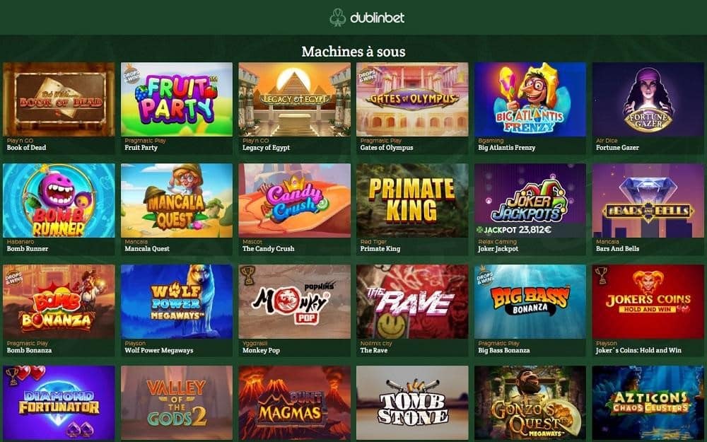 meilleures machines à sous DublinBet