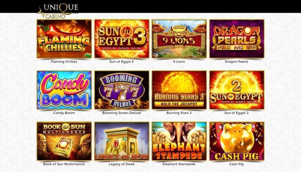 meilleures machines à sous Unique Casino
