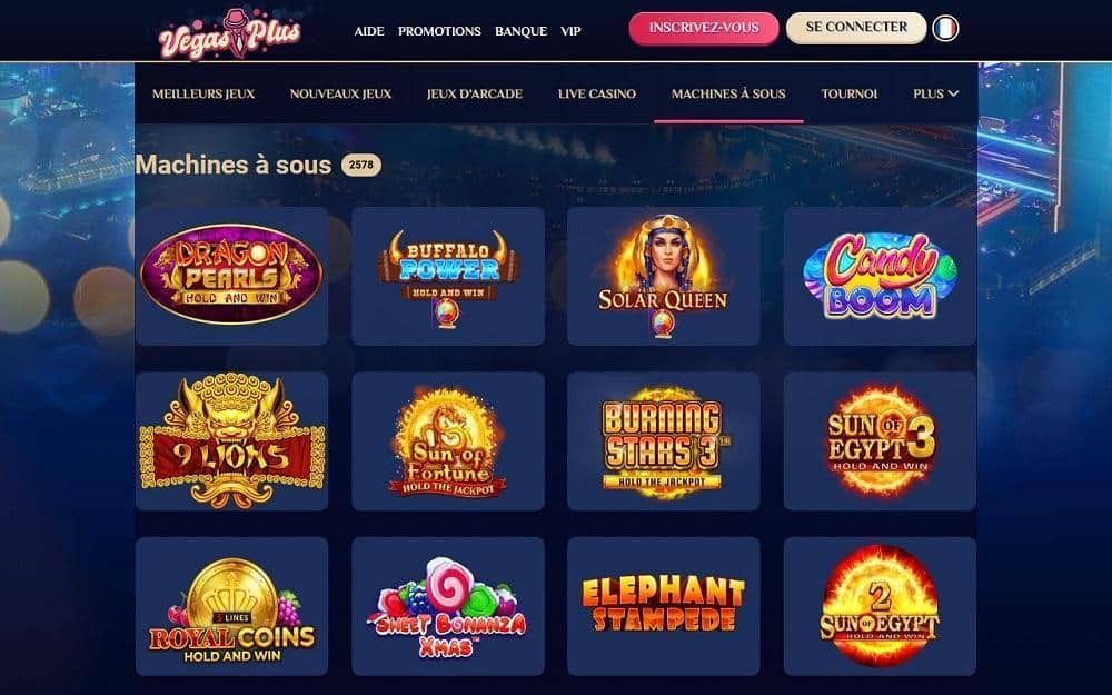 meilleures machines à sous VegasPlus