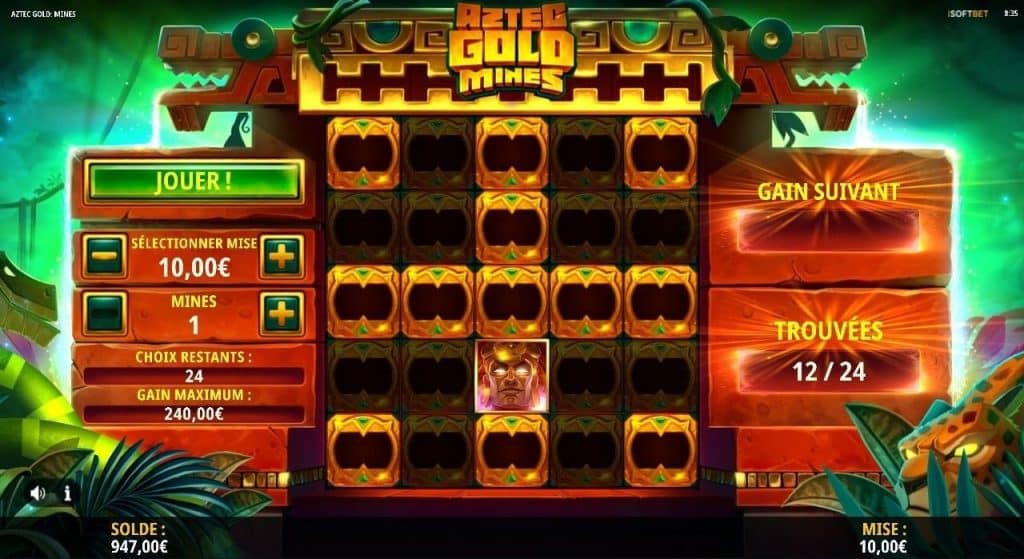 jouer sur Aztec Gold Mines de iSoftBet