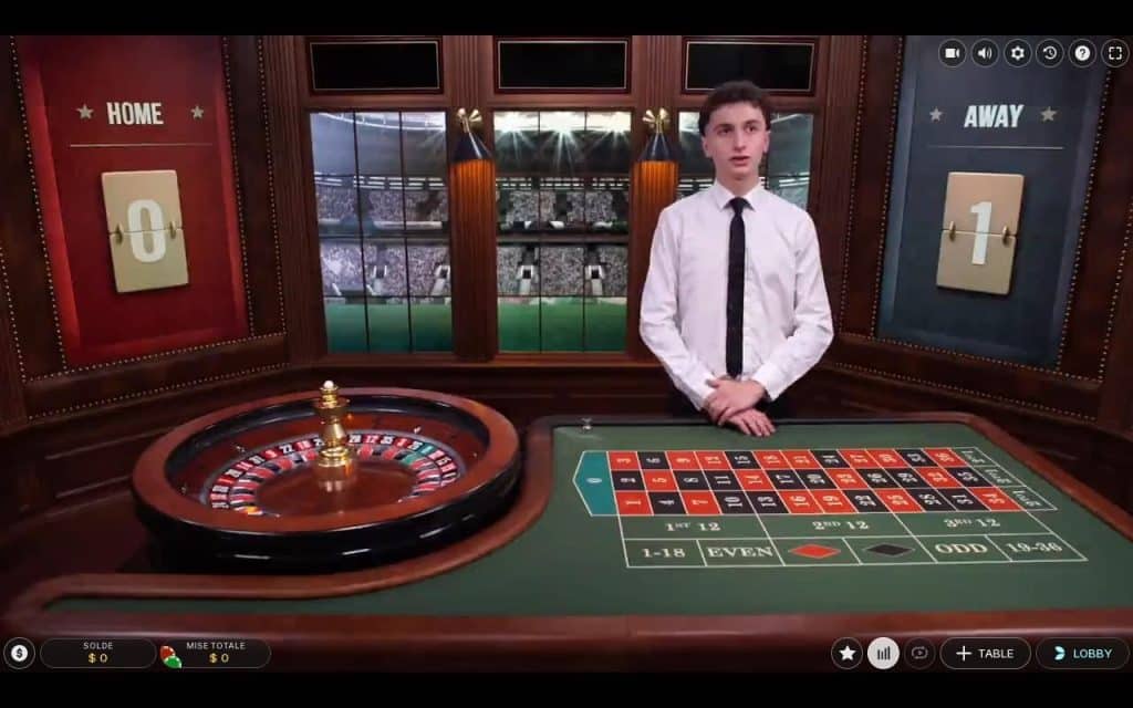 Thème du jeu live Football Studio Roulette