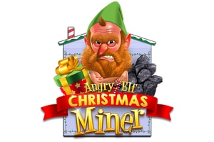 angry elf christmas miner logo