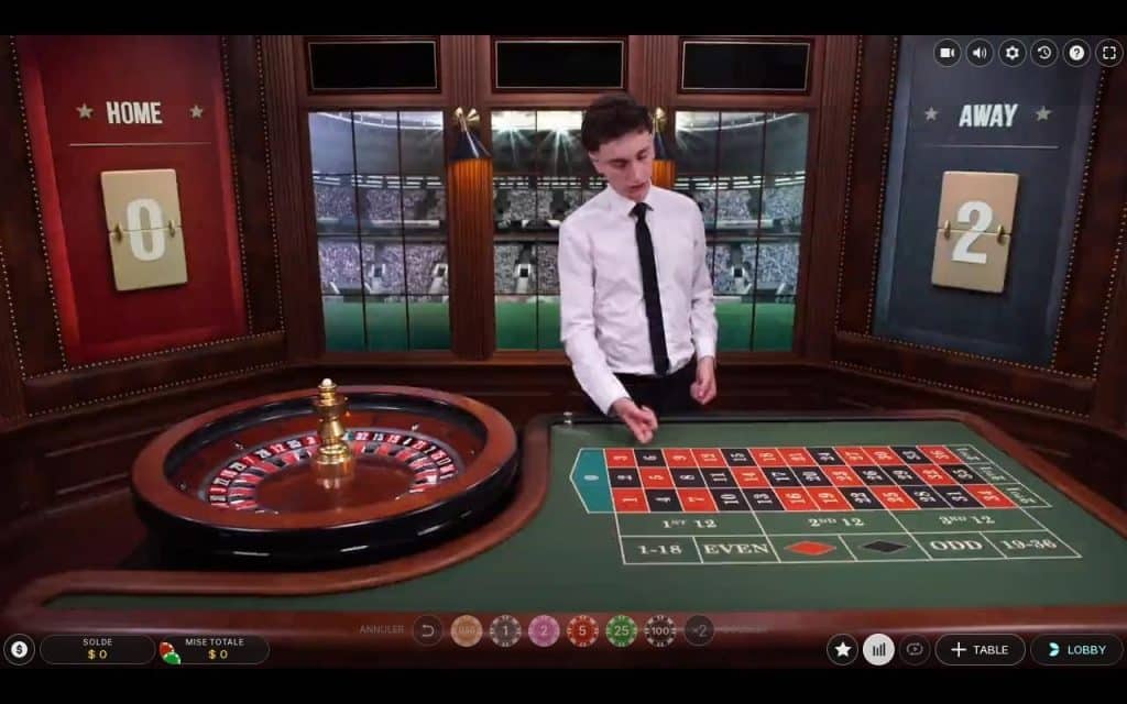 regle du jeu live Football Studio Roulette