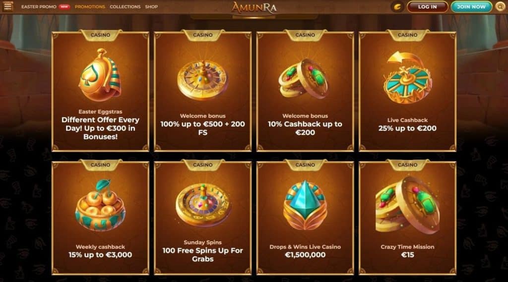 Bonus AmunRa Casino