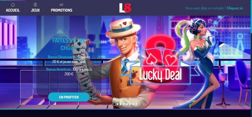 lucky8 casino accueil
