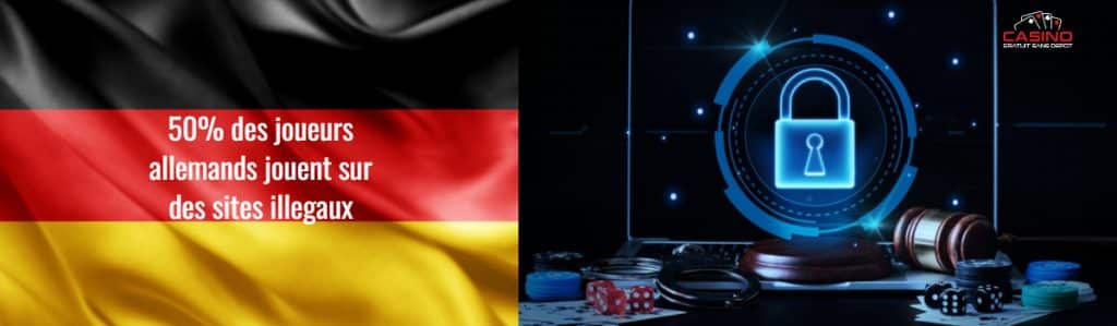 50% des joueurs allemands jouent sur des sites illegaux