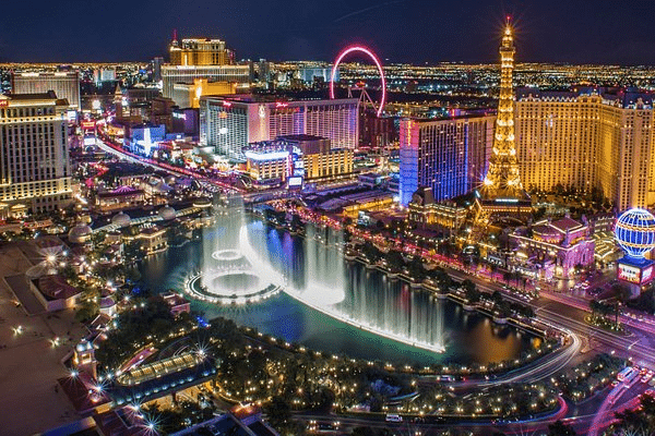 las vegas nuit lumieres