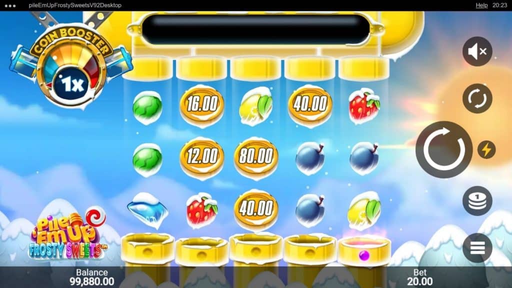 Pile 'Em Up Frosty Sweets coin booster