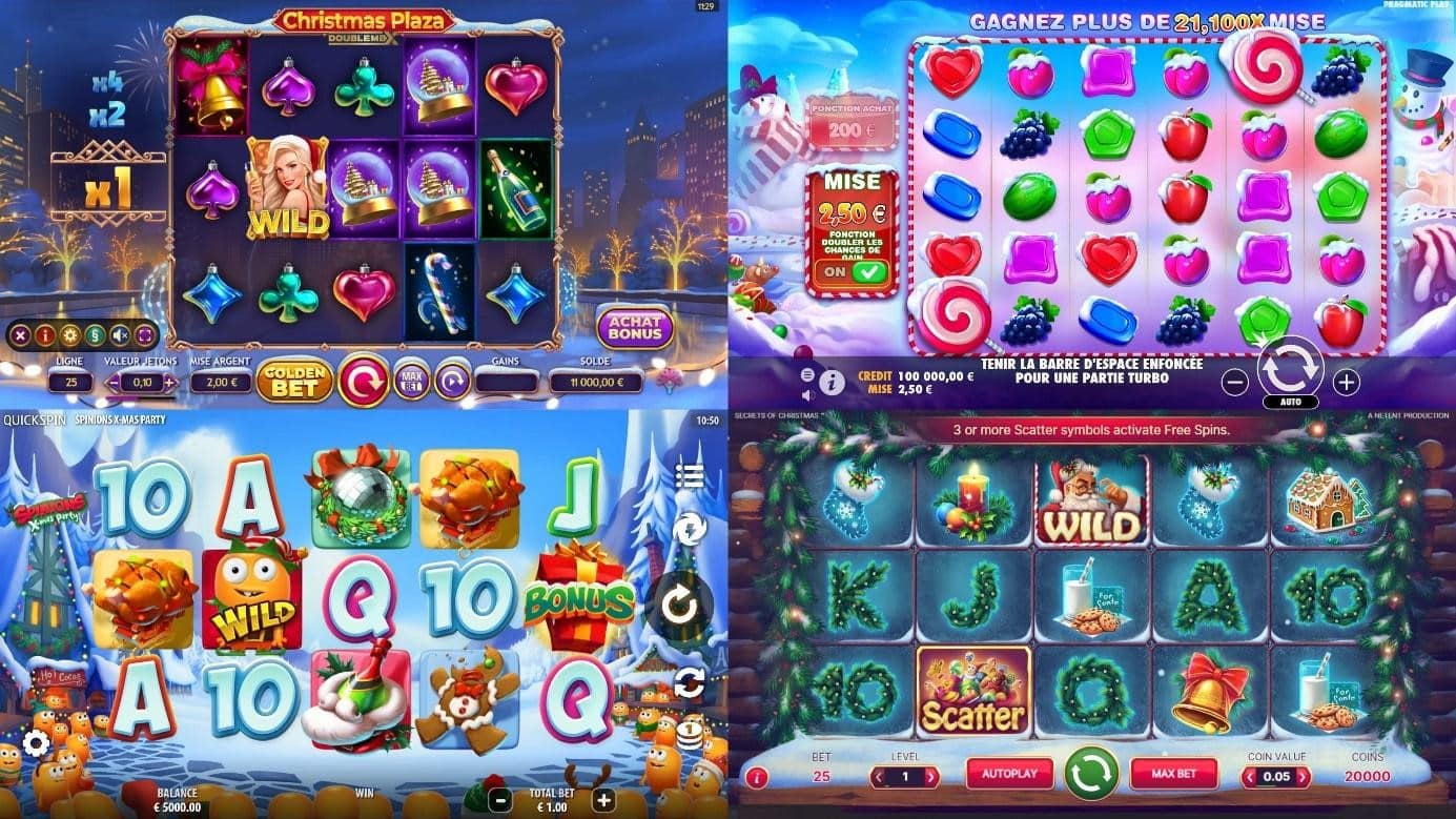 meilleures machines à sous pour Noël