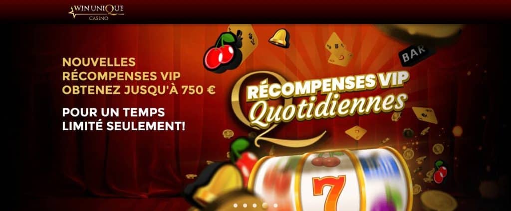 récompenses VIP win unique casino