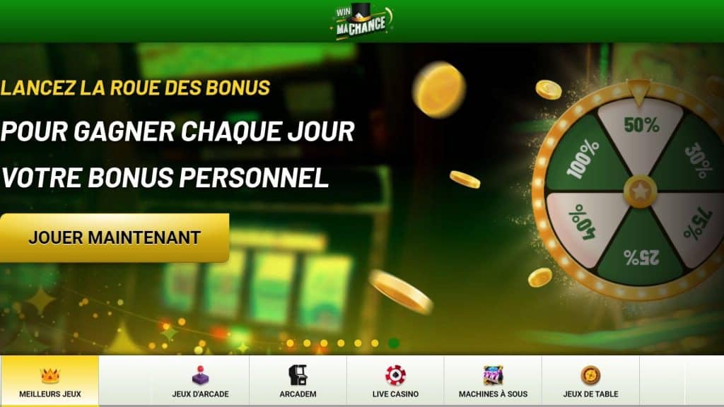 roue des bonus WinMaChance casino