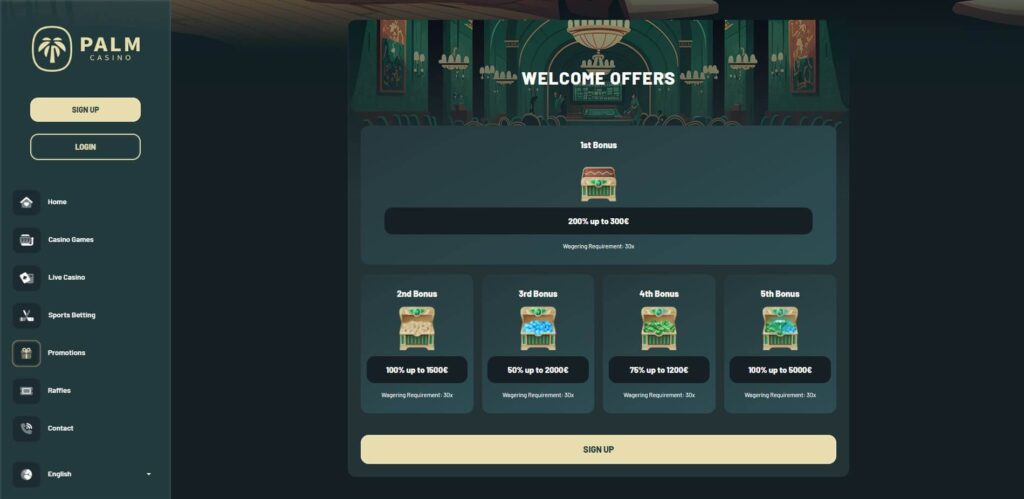 Palm Casino Bonus