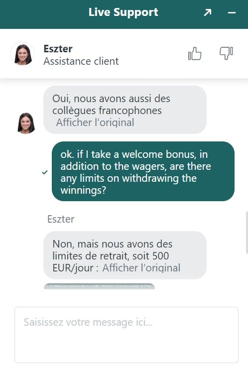 Playio test chat support client