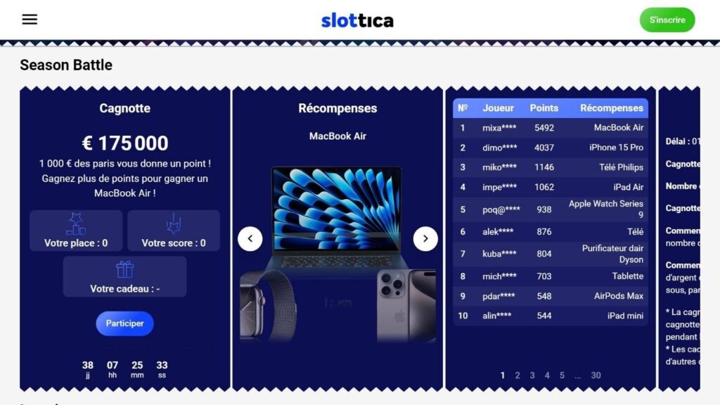 slottica Season's Battle