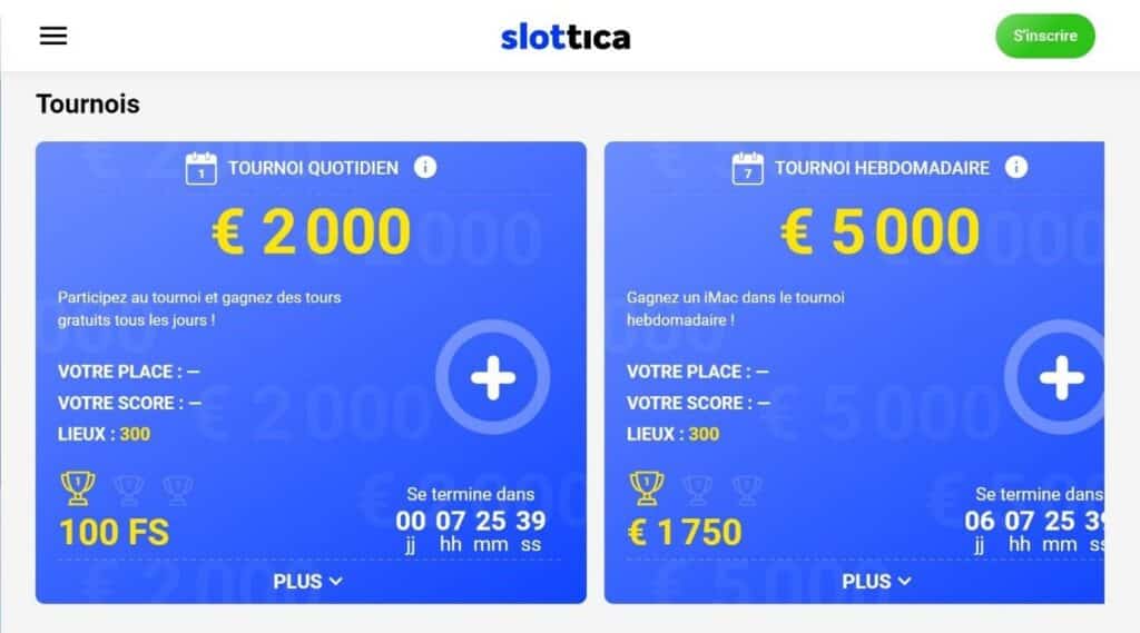 slottica tournois