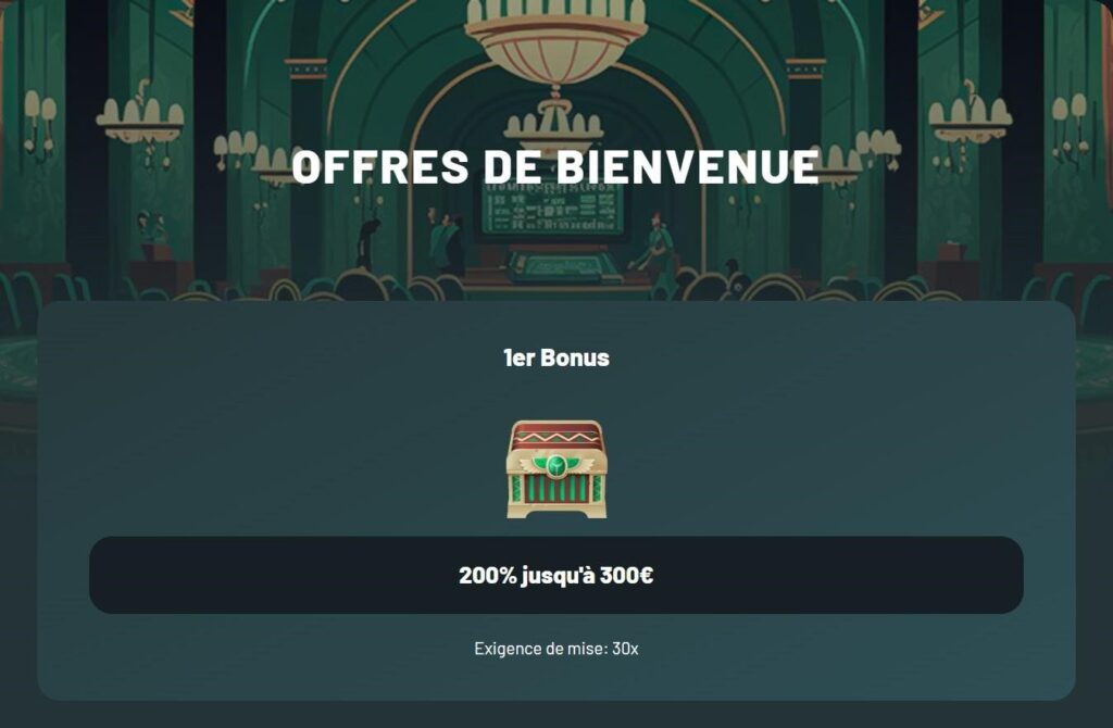 offre de bienvenue 1er bonus sur palm casino
