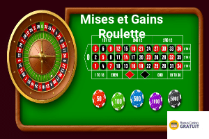 mises et gains a la roulette