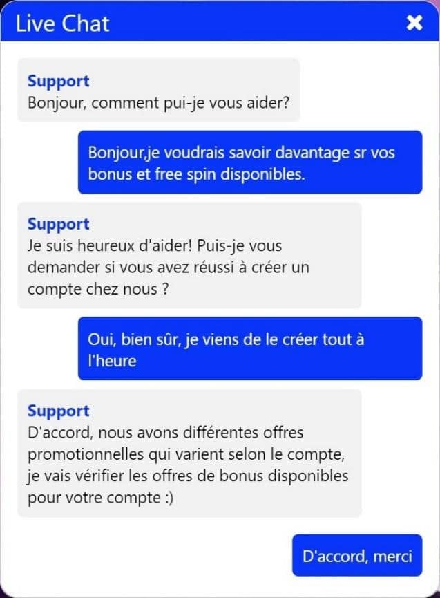 support chat rizz casino