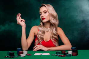 femme jetons casino