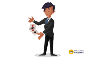 joueur manipulant cartes