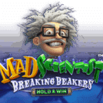 Mad Scientist Breaking Beakers logo