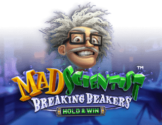 Mad Scientist Breaking Beakers logo