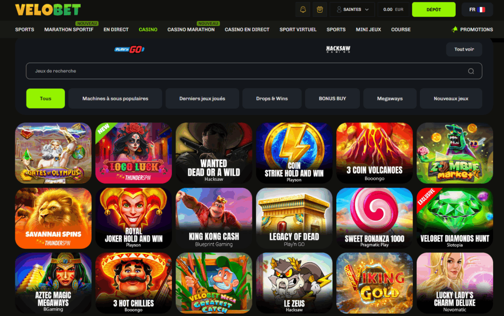 velobet machines a sous