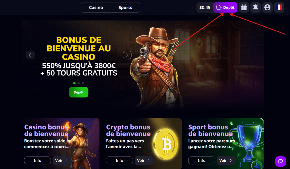 Zizobet Faire un dépôt étape 2 Zizobet Faire un dépôt étape 2