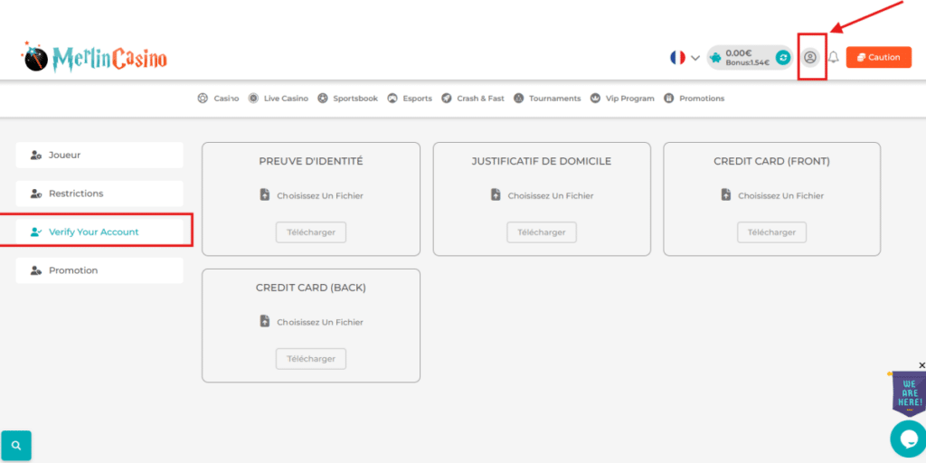 faire un retrait Etape 1 Prouvez votre identité