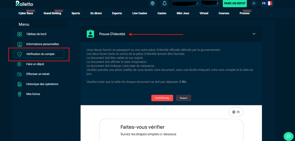verification du compte KYC