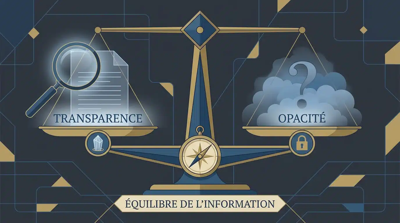 Balance illustrant la transparence versus l'opacité des conditions de bonus casino
