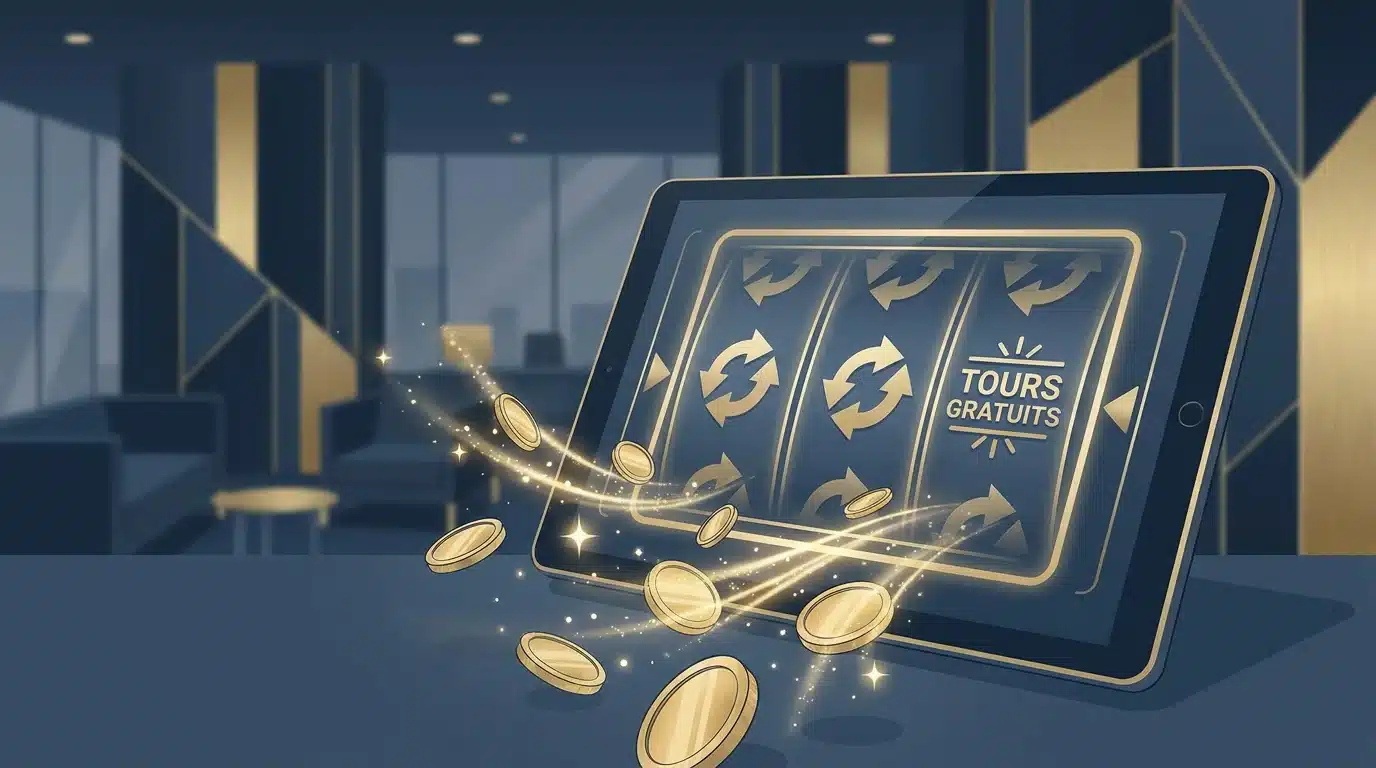 Illustration de tours gratuits sur une machine à sous en ligne