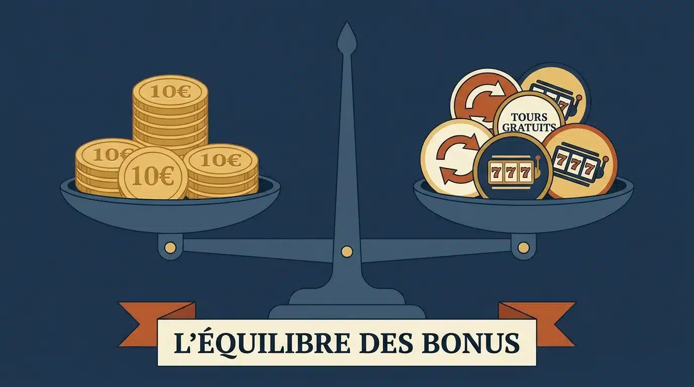 Comparaison entre bonus cash 10 euros et tours gratuits sans dépôt