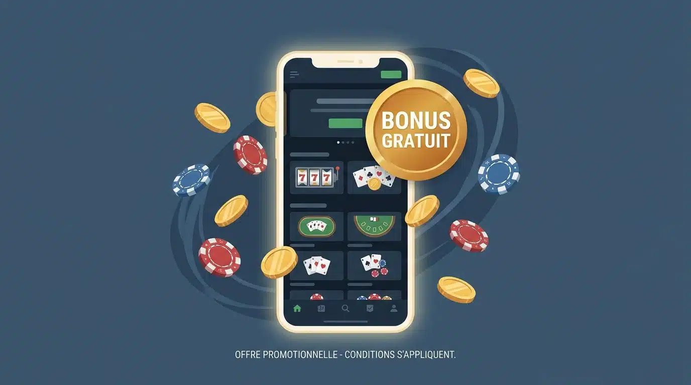 Illustration d'un bonus sans dépôt sur un nouveau casino en ligne en 2026