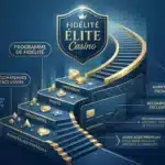 Concept de carte de fidélité de casino avec paliers de récompenses